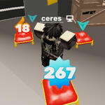 screenshot of me in rivals doing the flex emote with it displaying level 267, an 18 winstreak, and platinum 1 rank